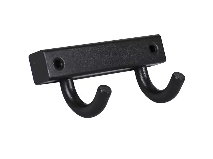 Pisla pyyhenaulakko 2-koukkuinen Onni satiinimusta - Ruuvattavat naulakot - 0002021 - 1