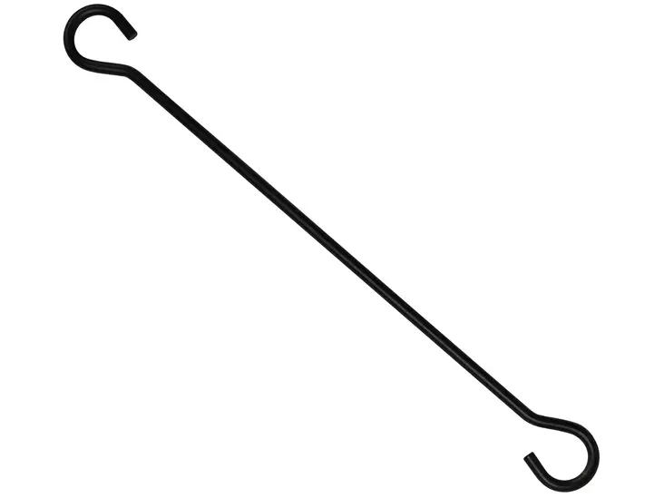 Pisla ripustuskoukku 30cm teräs musta - Katto- ja kulmakoukut - 0002191 - 1
