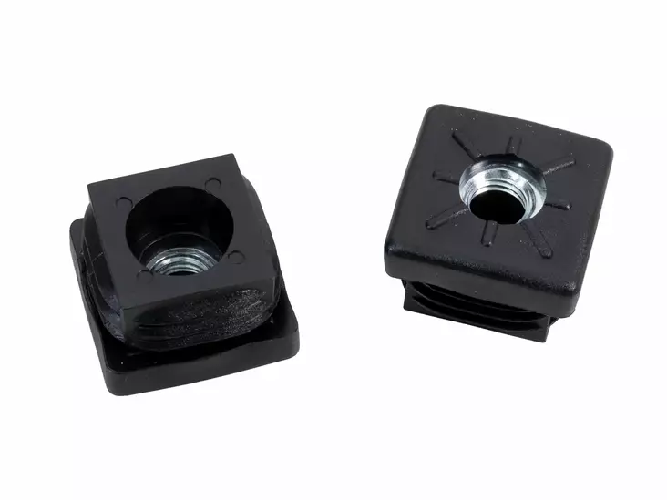 Pisla sisätulppa 27x27/30x30mm M10 2kpl muovi/musta - Putken tulpat ulo-/sisä - 0002251 - 1