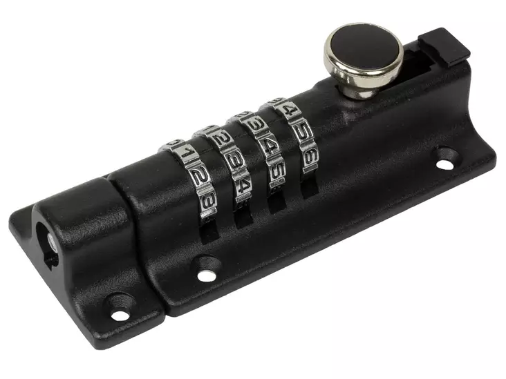 Pisla työntösalpa numerokoodilukko musta - Salvat ja lukot - 0018801 - 1