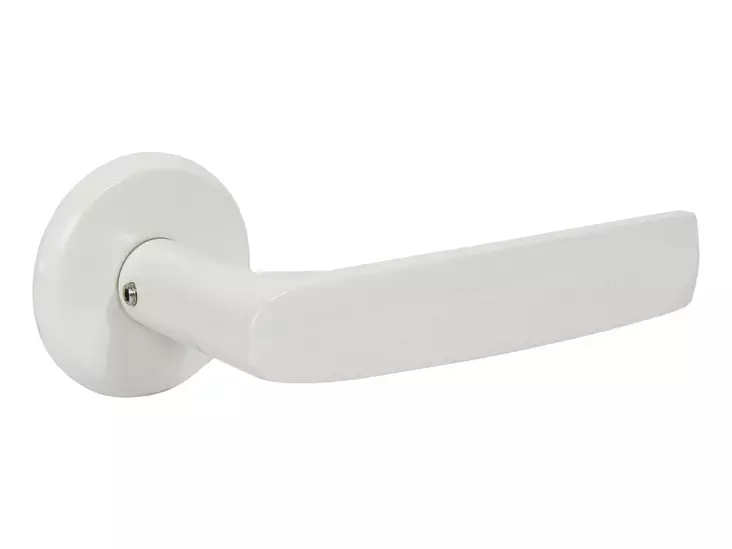 Pisla Uo-painike Matti 115mm messinki/valkoinen - Ulko-ovenkahvat - 0001991 - 1