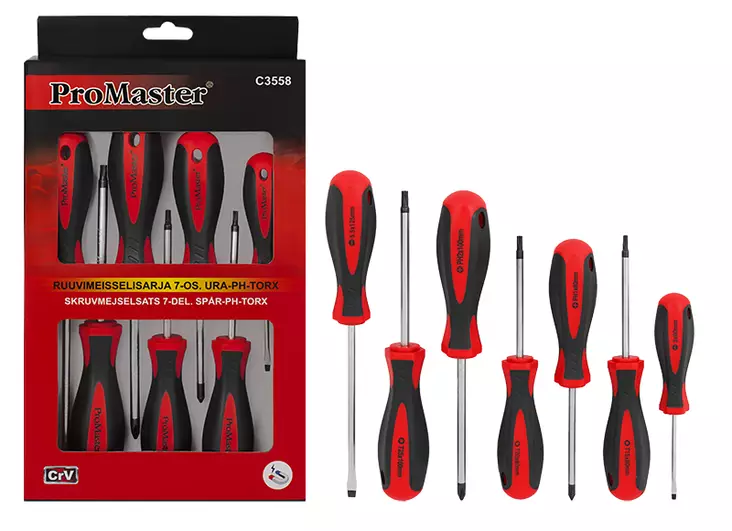 Promaster ruuvimeisselisarja Torx 7-os. URA-PH-TORX - Tarkkuusmeisselit ja -sarjat - 0005901 - 1