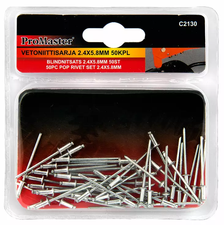Promaster vetoniitti 3.2x7.4mm 50kpl - Vetoniitit ja niittimutterit - 0006011 - 1