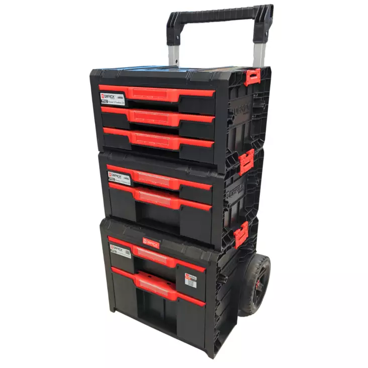 Qbrick System PRO Pakkitorni renkailla ja 7-laatikolla - Työkalupakit - 0020411 - 1