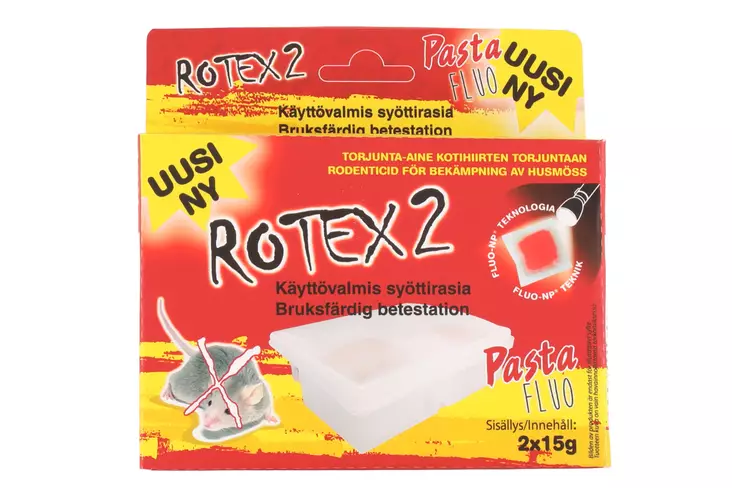 Rotex 2 Hiirenmyrkky Syöttirasia 2x15 g Pasta - Tuhoeläinten torjunta - 0008991 - 2