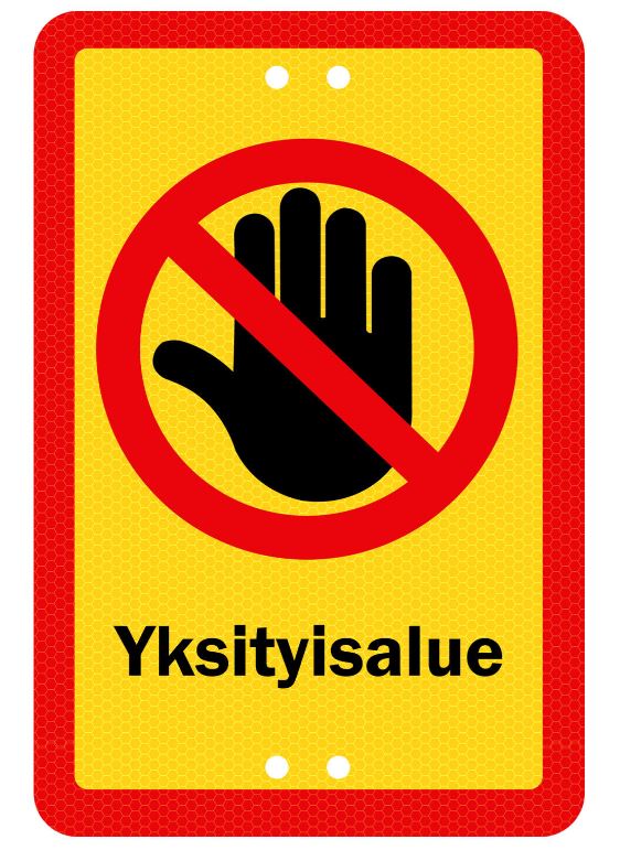 Sekure 2mm, 20x30cm Alumiinikyltti Yksityisalue - Ohjekyltit - 0017091 - 1