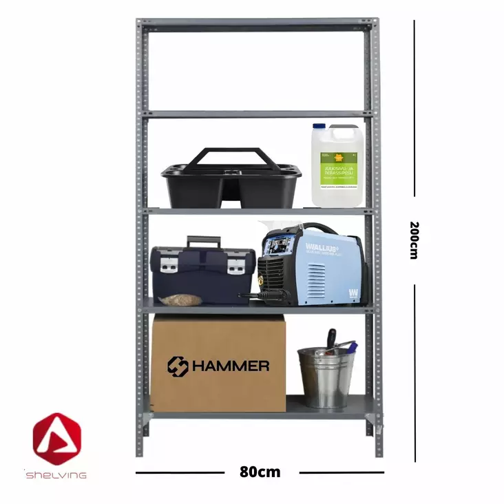 Shelving varastohylly 200x80x40cm - Varastohyllyt - 0016461 - 1