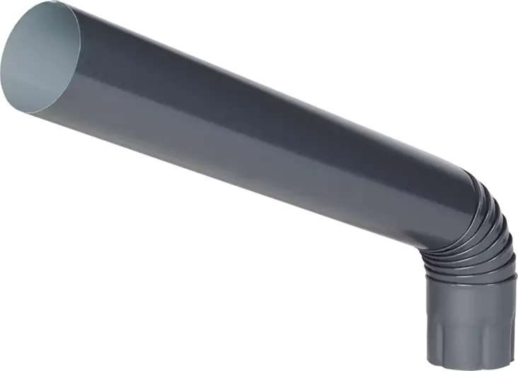 Syöksyputken välimutka 100mm pyöreä RR33 musta - Rännit, räystäskourut - 0015981 - 1