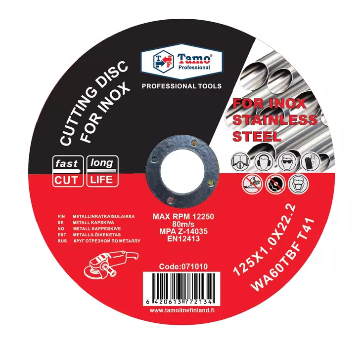 Tamo Katkaisulaikka Metalli/RST 125mm x 1,0mm - Katkaisulaikat - 0018231 - 1