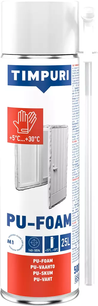 Timpuri PU-vaahto 500ml - Uretaanivaahdot - 0008791 - 1