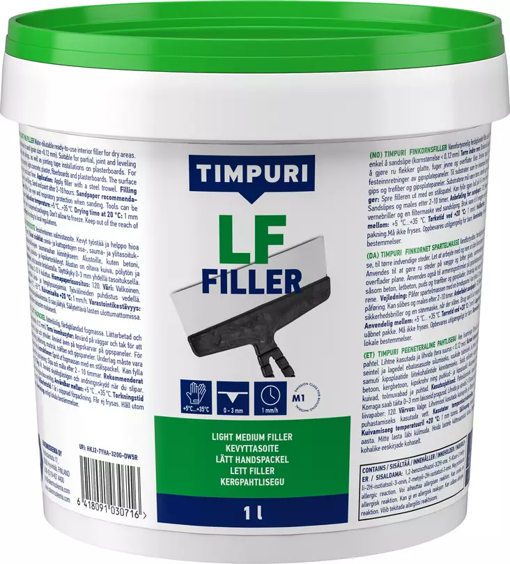 Timpuri Valmistasoite Filler LF 1L - Laastit ja tasoitteet - 0008801 - 1
