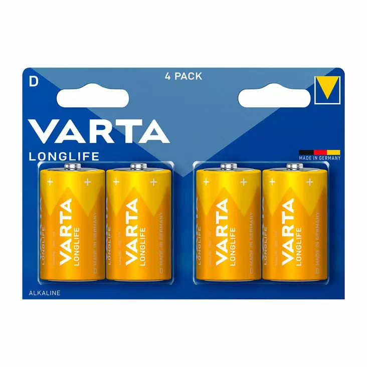 Varta Longlife D paristo 4kpl - Alkaliparistot - 0012641 - 1