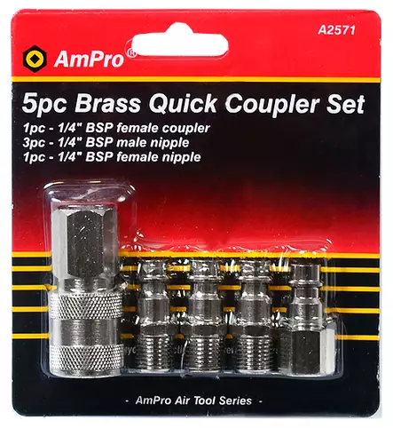 Ampro paineilmaliitinsarja 5-os - Paineilmaliittimet - 0006262 - 1