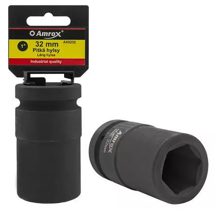 Amrox voimahylsy pitkä 1" 22mm - Kone- ja voimahylsyt - 0019002 - 1