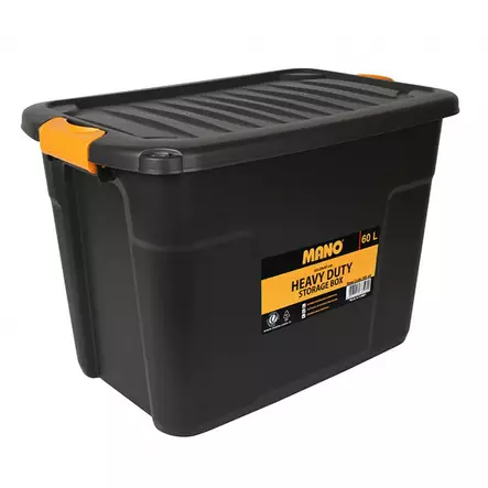 Mano Varastolaatikko kannella 60L musta - Säilytyslaatikot - 0019492 - 1