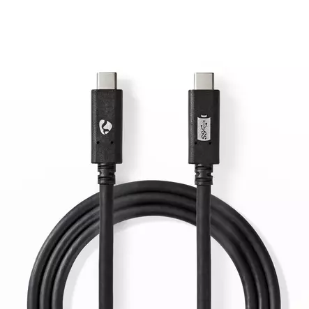 Nedis USB kaapeli 3.2 USB Type-C uros-USB Type-C uros 2.00m musta - Puhelintarvikkeet - 0007112 - 2