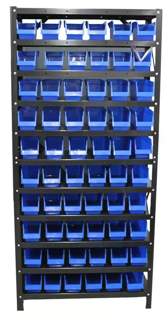 Varastohyllykkö lokeroilla 60-os. - Lokerikot - 0021602 - 2