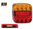 Led Autolamps 12V 107x107x23mm yhdistelmätakavalo rekisterikilven valolla - Peräkärryn takavalot - 0012592 - 1