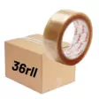 Pakkausteippi PRO 48mm x 66m kirkas luonnonkumiliima LTK (36rll) - Pakkausteipit - 0019152 - 1
