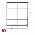 Shelving varastohylly 250x160x30cm 2-modulia - Varastohyllyt - 0016482 - 1