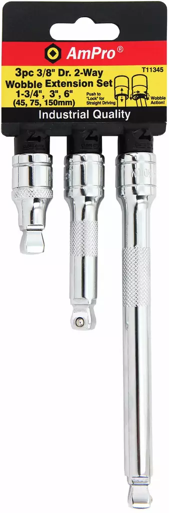 Ampro jatkovarsisarja 3/8" 3-os. - Jatkovarret ja niveljatkot - 0005632 - 1