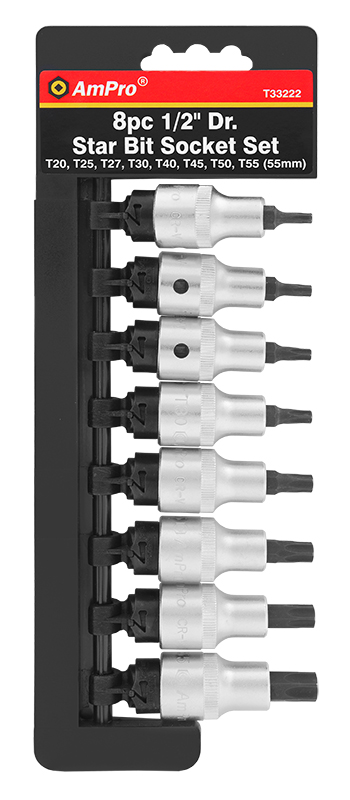 Amrox torx-kärkihylsysarja 1/2" 8-os. - Hylsy- ja työkalusarjat - 0005572 - 1