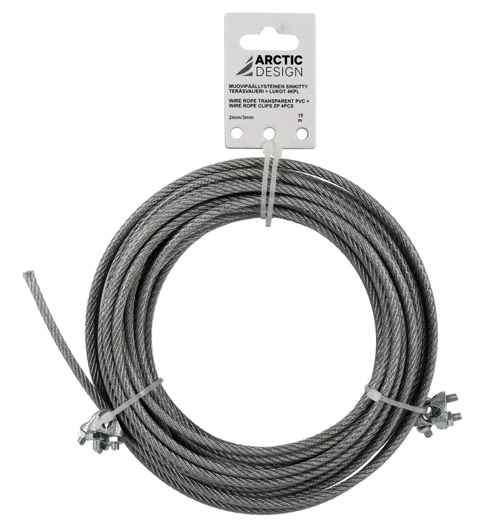 Arctic Prosteel muovipinnoitettu teräsvaijeri 3/5mm 15m - Vaijerit ja vaijeritarvikkeet - 0021082 - 1