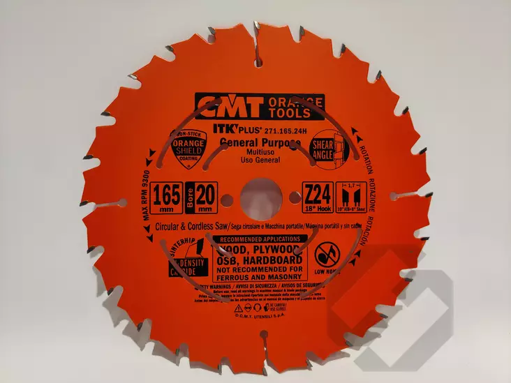 CMT Pyörösahanterä 165x24Tx20mm Ohutterä - Pyörösahanterät sirkkeliin - 0000042 - 1