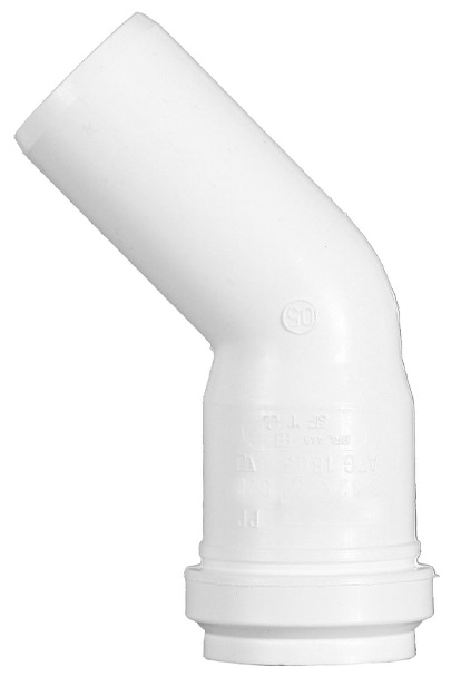 E-P kulmayhde 45° 32mm - 32mm viemäriosat - 0004762 - 1