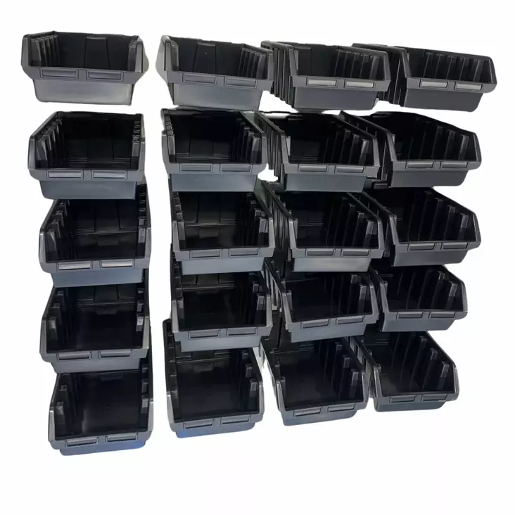 Ergobox hyllylaatikko 5 musta 20kpl - Ottolaatikot ja varaosalaatikot - 0015542 - 1