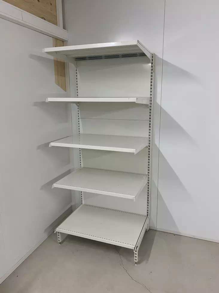 GWS Metallinen varastohylly 210x90cm 400mm tasoilla (käytetty) - Käytetyt varastohyllyt - 0015182 - 1