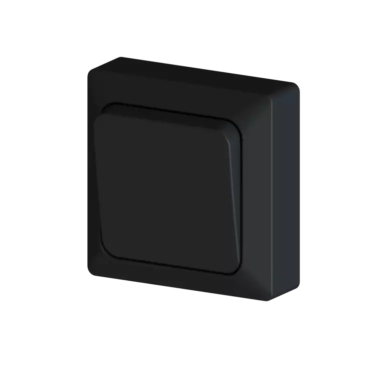Harju Hiili pintakytkin 6 musta - Pinta-asennus rasiat ja kytkimet - 0009892 - 1