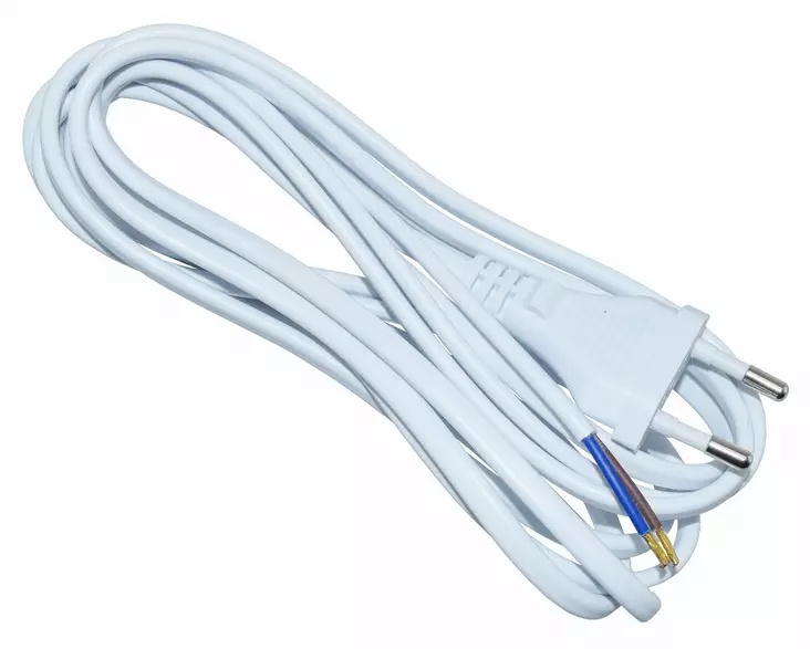 Harju Pistotulppajohto 2.5m valkoinen - Valaisinpistotulpat ja rasiat - 0010032 - 1