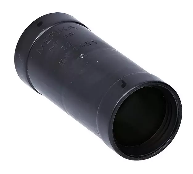 Kaksoismuhvi 32mm musta - 32mm viemäriosat - 0018202 - 2