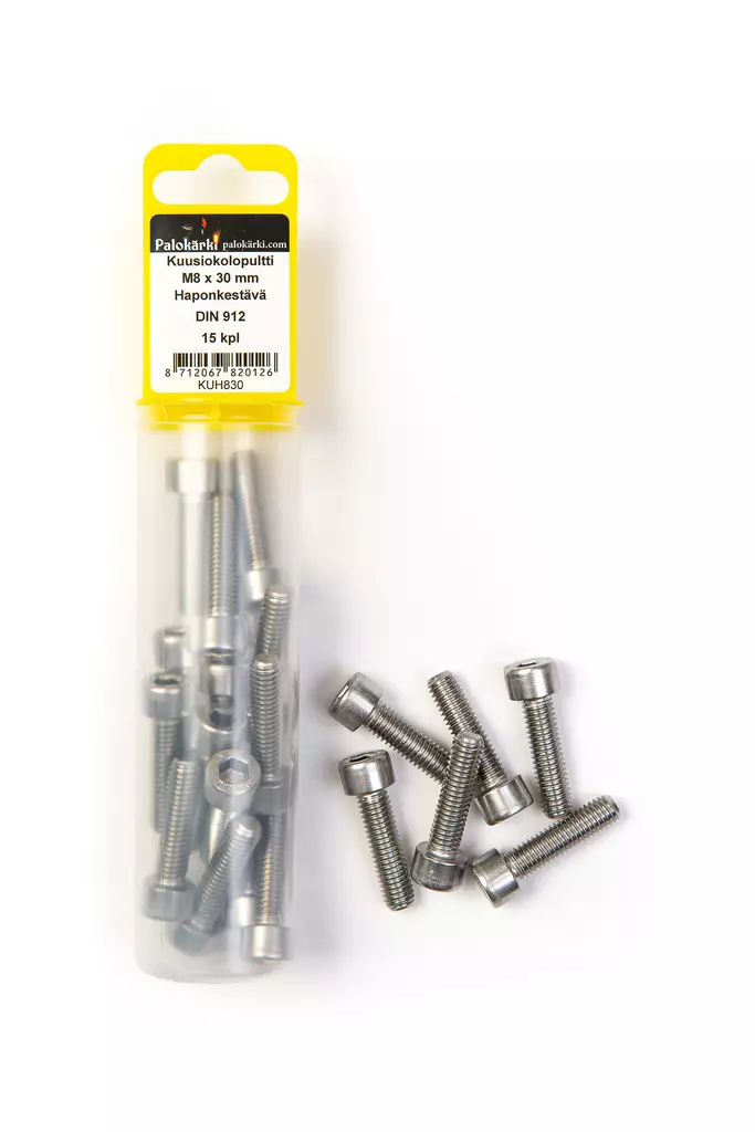 Kuusiokolopultti M8X30mm/15kpl haponk. - RST pultit ja mutterit - 0001632 - 2