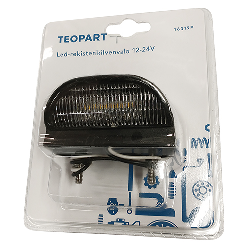 Led rekisterikilvenvalo 12-24V - Peräkärryn takavalot - 0008602 - 1