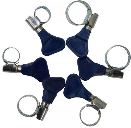 Letkunkiristin siipiruuvilla, 6 kpl - Letkukiristimet - 0006532 - 1