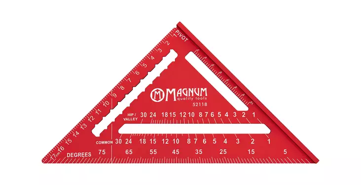 Magnum Kirvesmiehen kolmiosuorakulma 185mm - Viivaimet ja suorakulmat, kulmamitat - 0021112 - 1