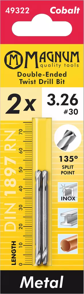 Magnum Niittiporanterä Cobalt 3,26mm 2kpl - Metalliporanterät - 0001342 - 1