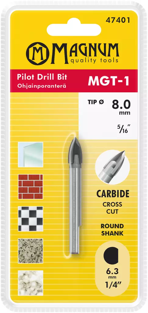 Magnum Ohjainporanterä timanttisahoille 1/4" - Timanttikuppiterät - 0001242 - 1