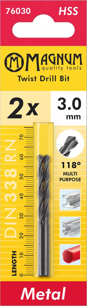 Magnum Poranterä HSS 2kpl 1,0mm - Metalliporanterät - 0001272 - 1