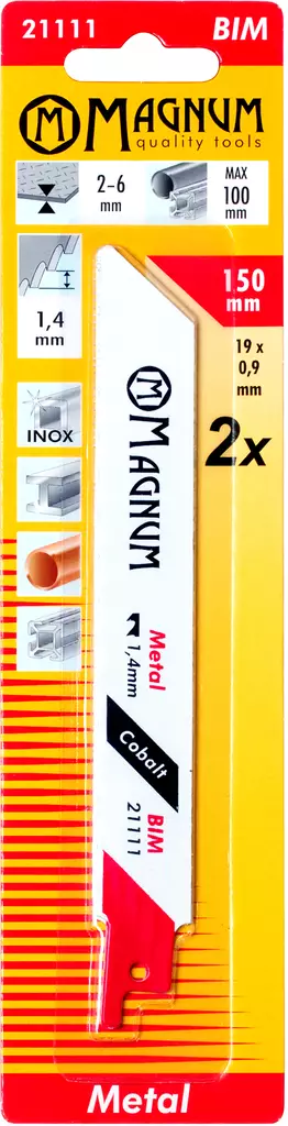 Magnum Puukkosahanterä metalli 2kpl BIM 1,4/150mm - Puukkosahanterät metalli - 0001162 - 1