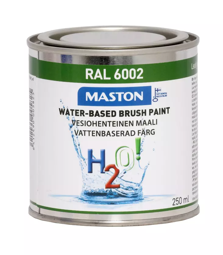 Maston maali H2O! RAL6002 Lehdenvihreä 250ml - Sisämaalit - 0000232 - 2