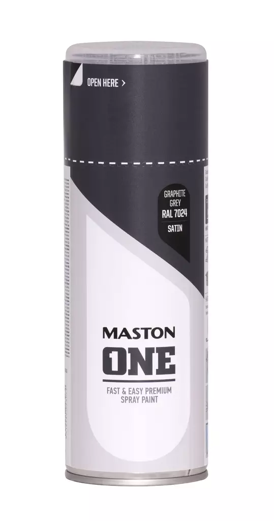 Maston spraymaali ONE - Satiini Grafiitinharmaa RAL7024 400ml - Spraymaalit - 0000122 - 1