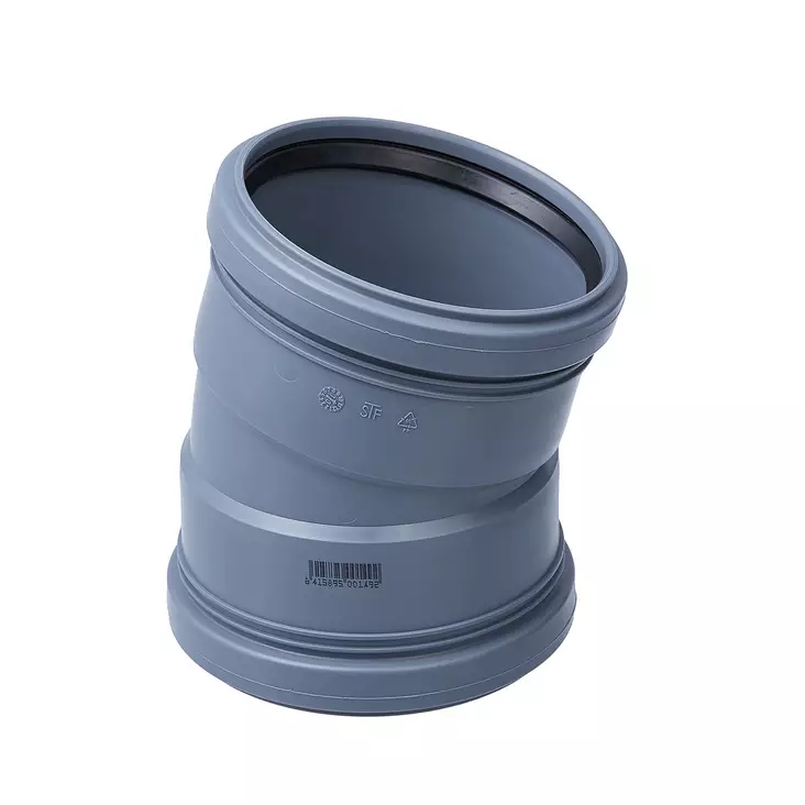 Muhvikulma 110mm 15 ast. - 110mm viemäriosat - 0018622 - 2