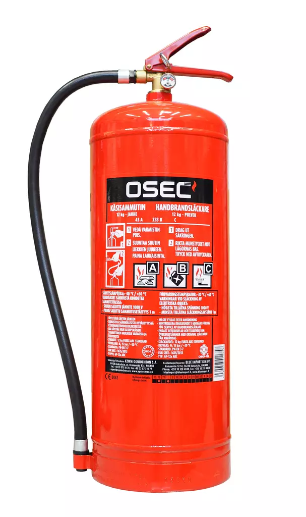 Osec Jauhesammutin 12kg 55A 233BC - Sammuttimet - 0004032 - 1