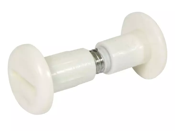 Pisla Kytkentäruuvi muovi, valk. 6kpl - Kalusteruuvit - 0016822 - 1