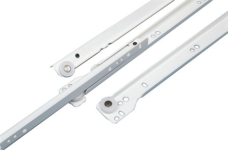 Pisla laatikonohjainpari 500mm valkoinen - Metalliset hyllynkannattimet - 0002172 - 1