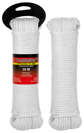 Promaster lippunaru PE 5mm 30m valkoinen - Yleisnarut - 0006232 - 1