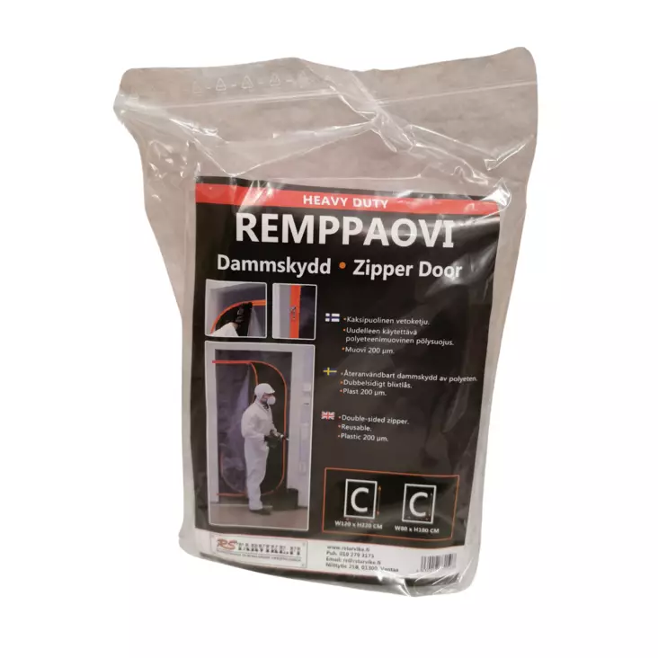 RemppaOvi C-malli Heavy Duty muoviin ommeltu vetoketju - Suojapaperit ja -muovit - 0018772 - 1